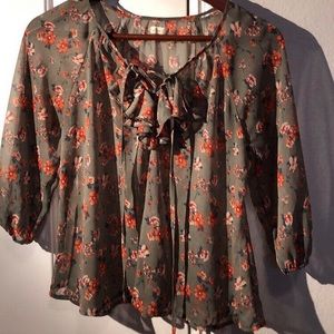 Hollister Floral Blouse